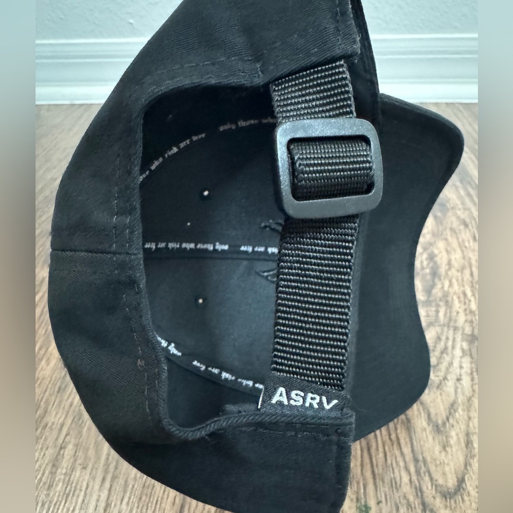 ASRV Black Men's Baseball Cap with Subtle Logo - Picture 4 of 5